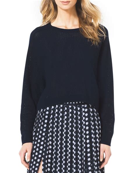 michael kors cropped sweater|Michael Kors sweater women's.